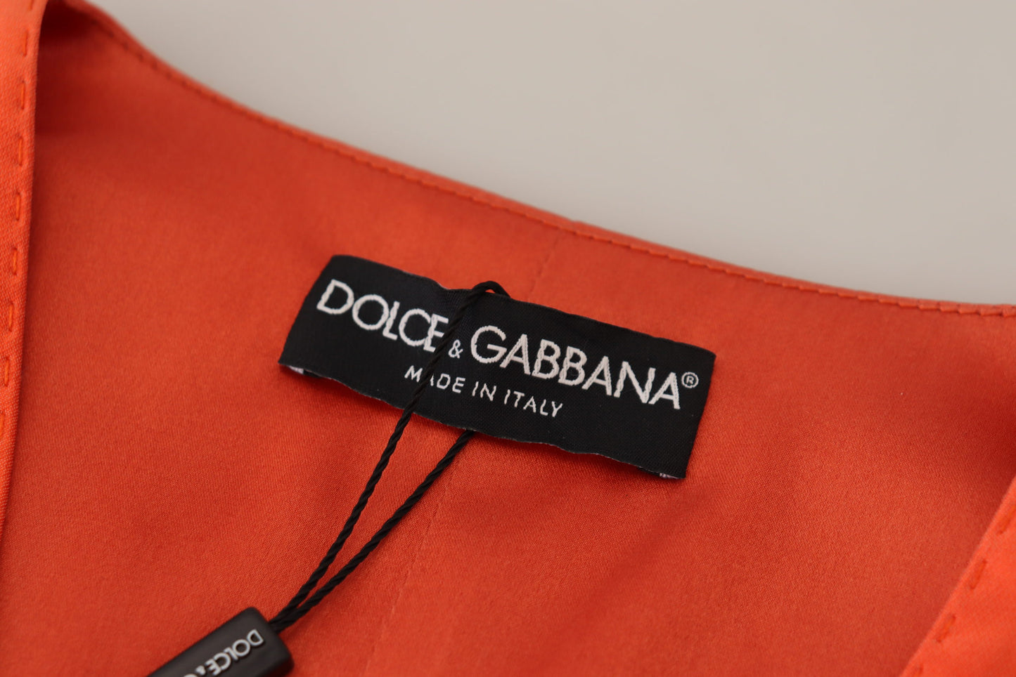 Dolce &amp; Gabbana Elegantti oranssi silkkiliivi