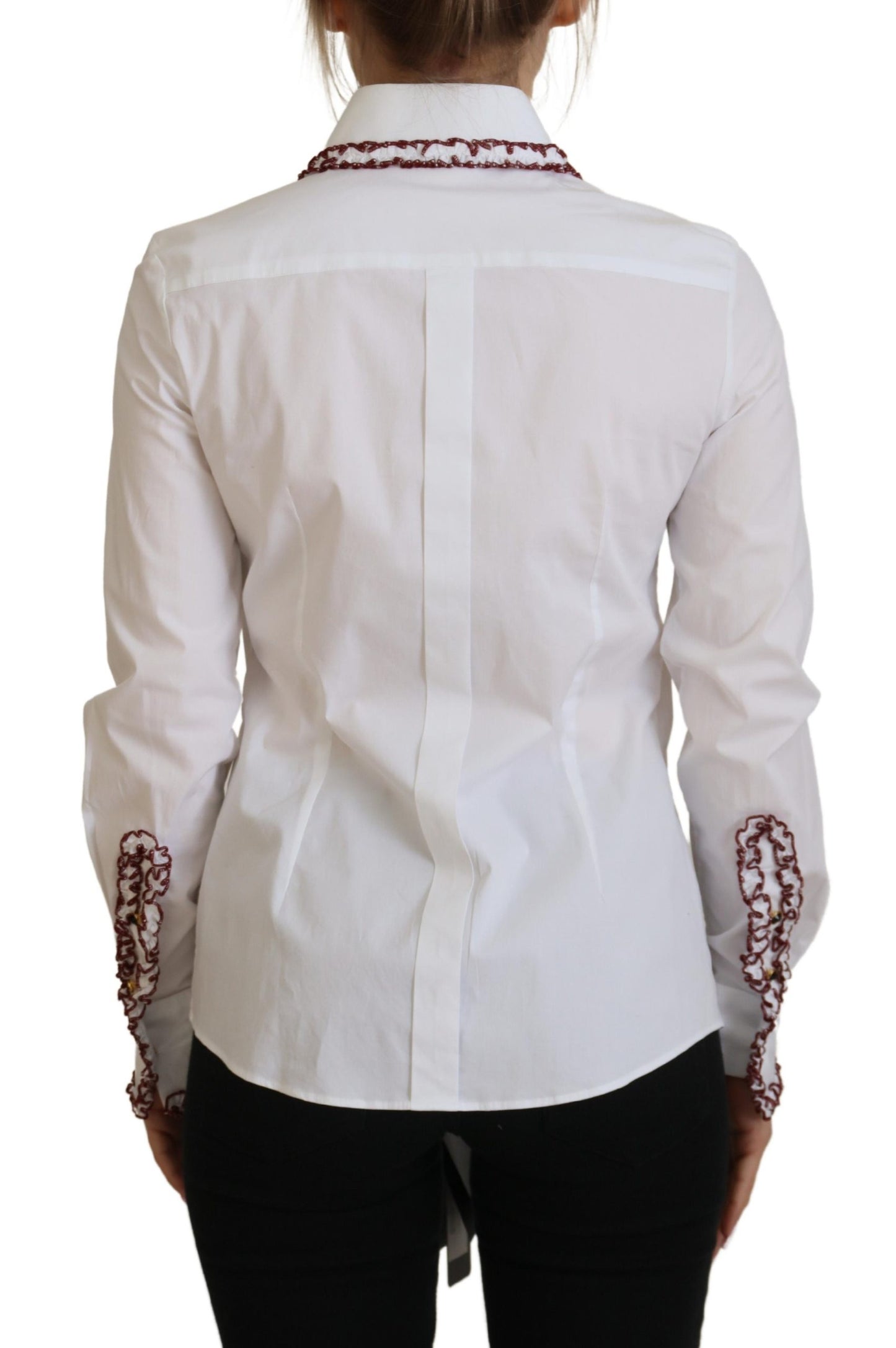 Dolce &amp; Gabbana Elegant white cotton polo shirt