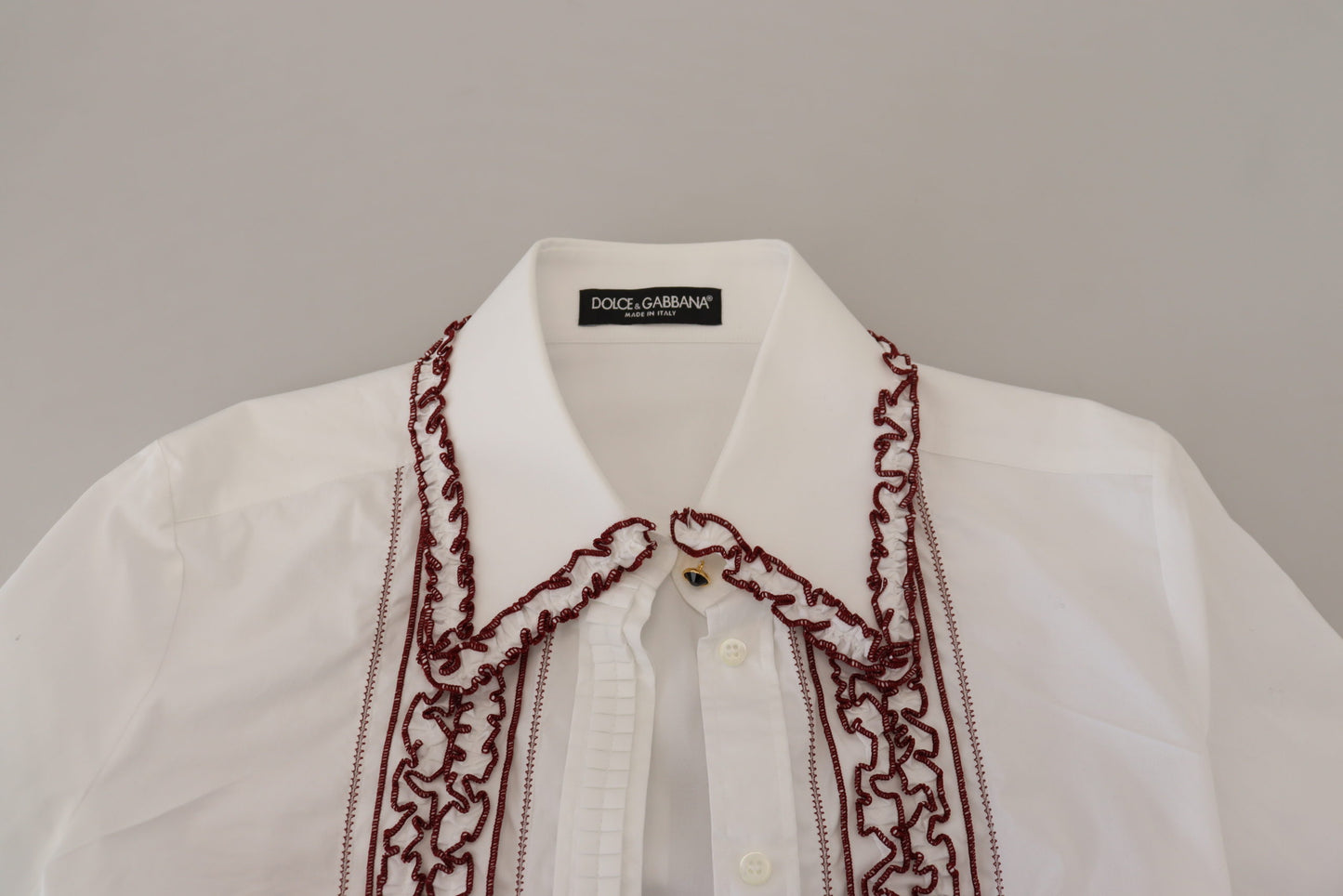 Dolce &amp; Gabbana Elegant white cotton polo shirt