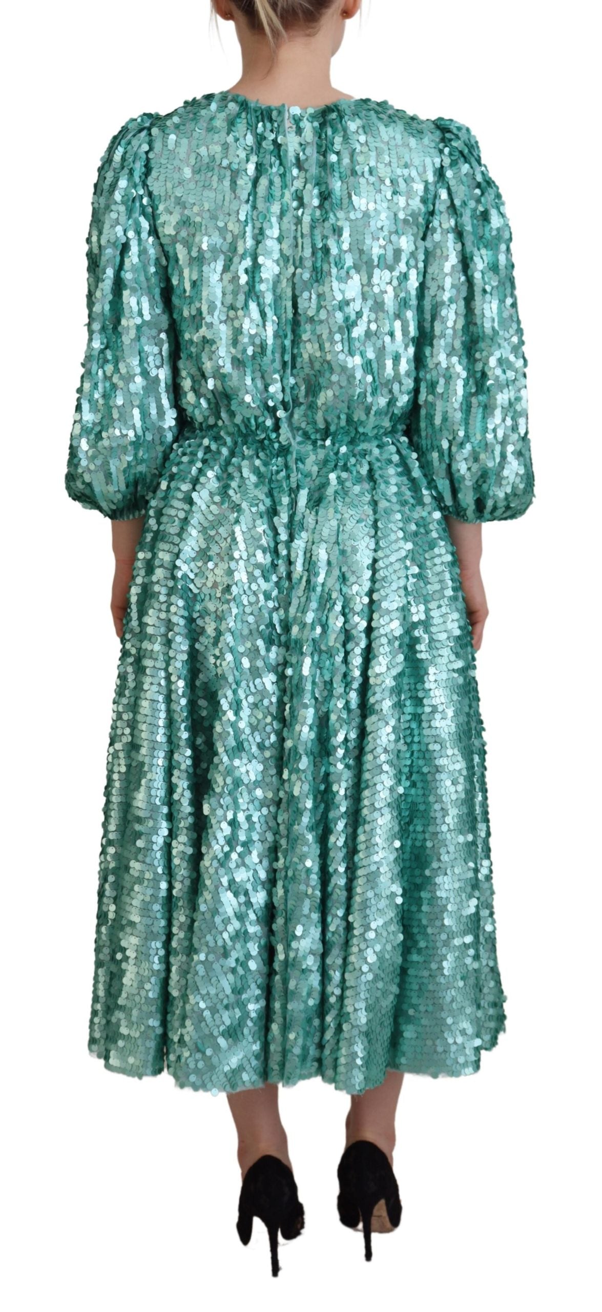 Dolce &amp; Gabbana Elegant A-line sequin midi dress