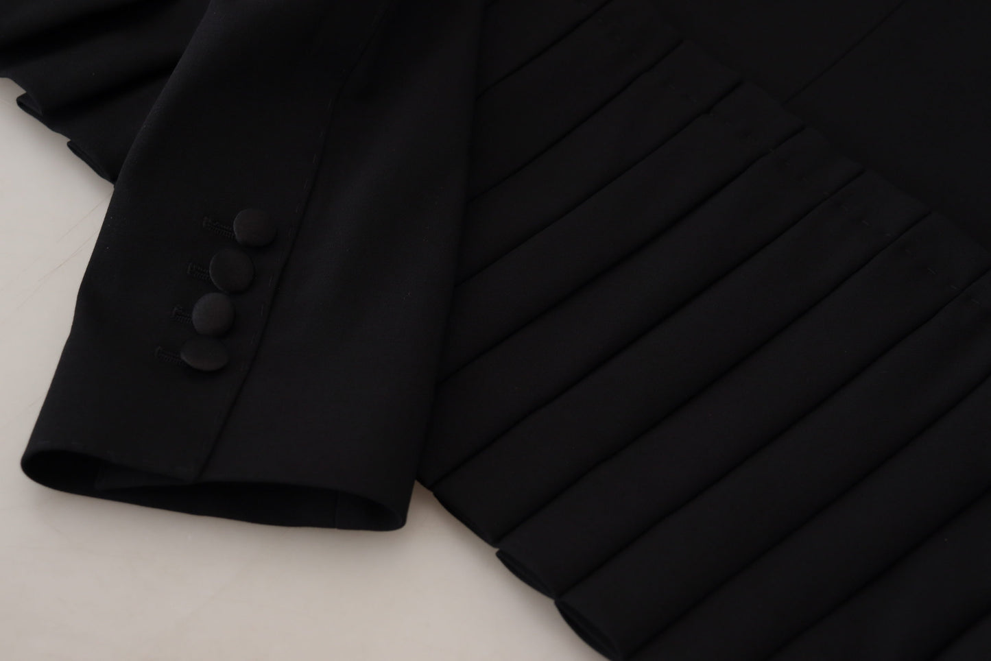 Dolce &amp; Gabbana Elegant black stretch wool blazer