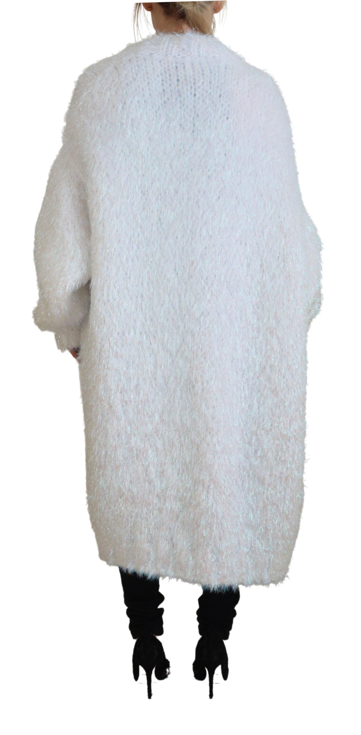 Dolce &amp; Gabbana Elegant white long-sleeved cardigan