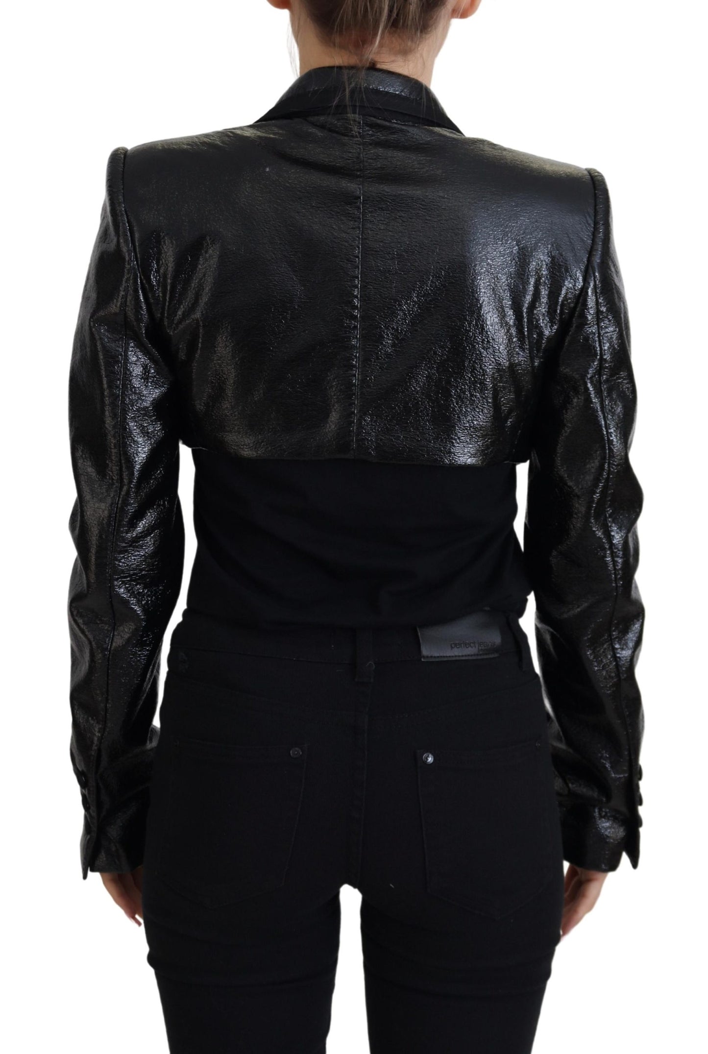 Dolce &amp; Gabbana Elegant black designer jacket in short form