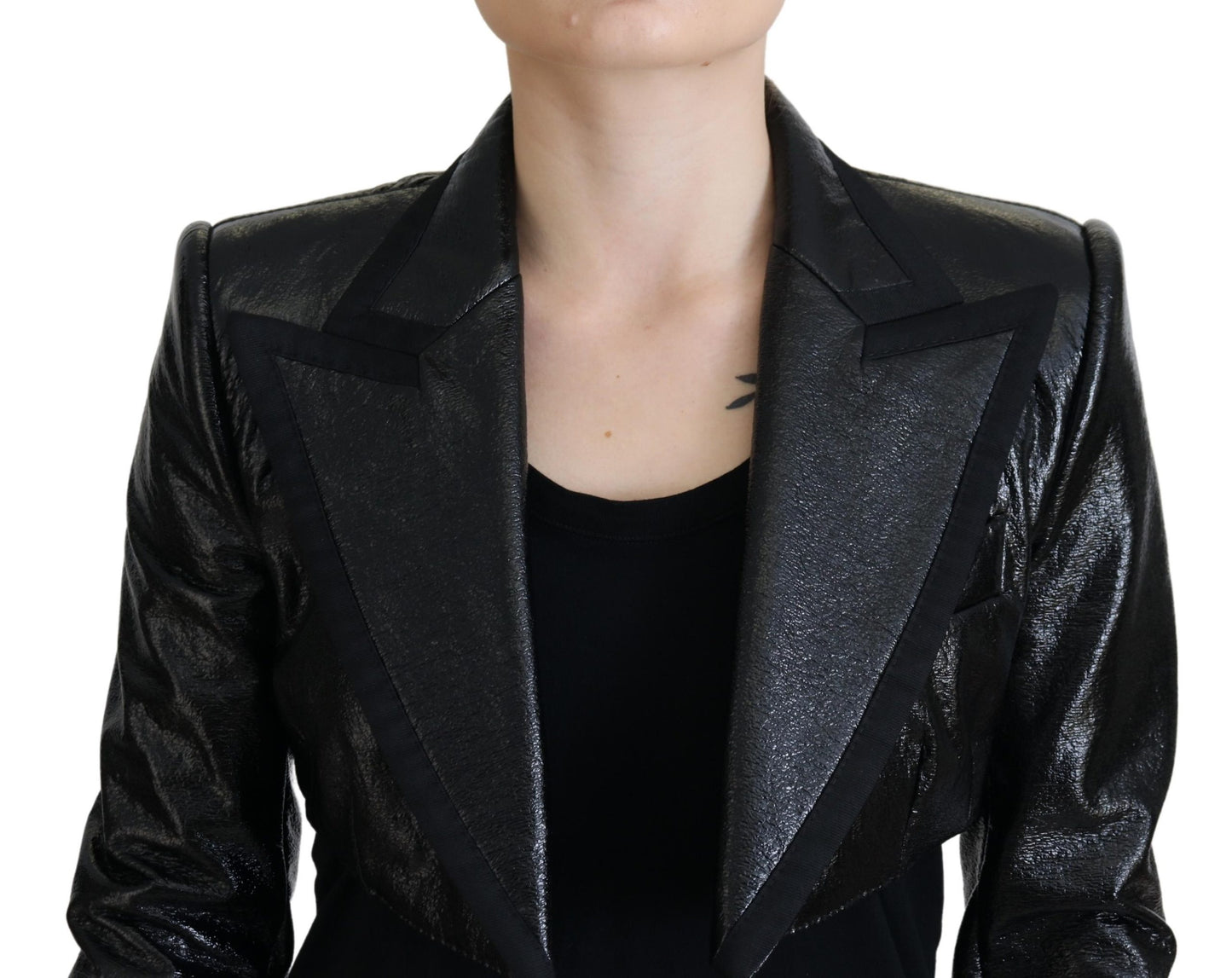 Dolce &amp; Gabbana Elegant black designer jacket in short form