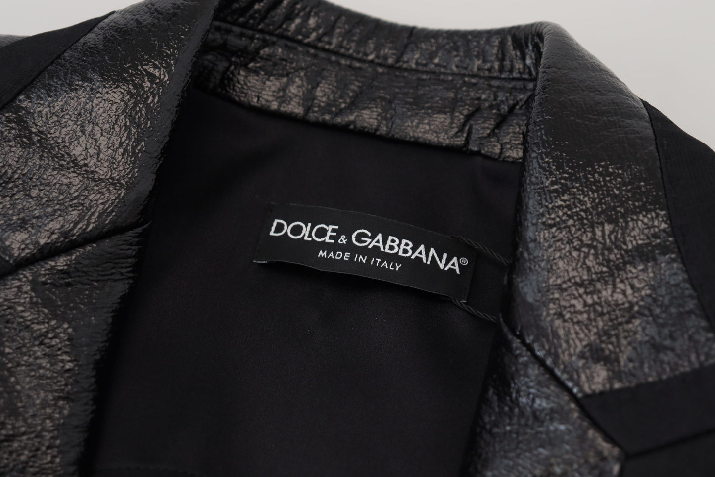 Dolce &amp; Gabbana Elegant black designer jacket in short form