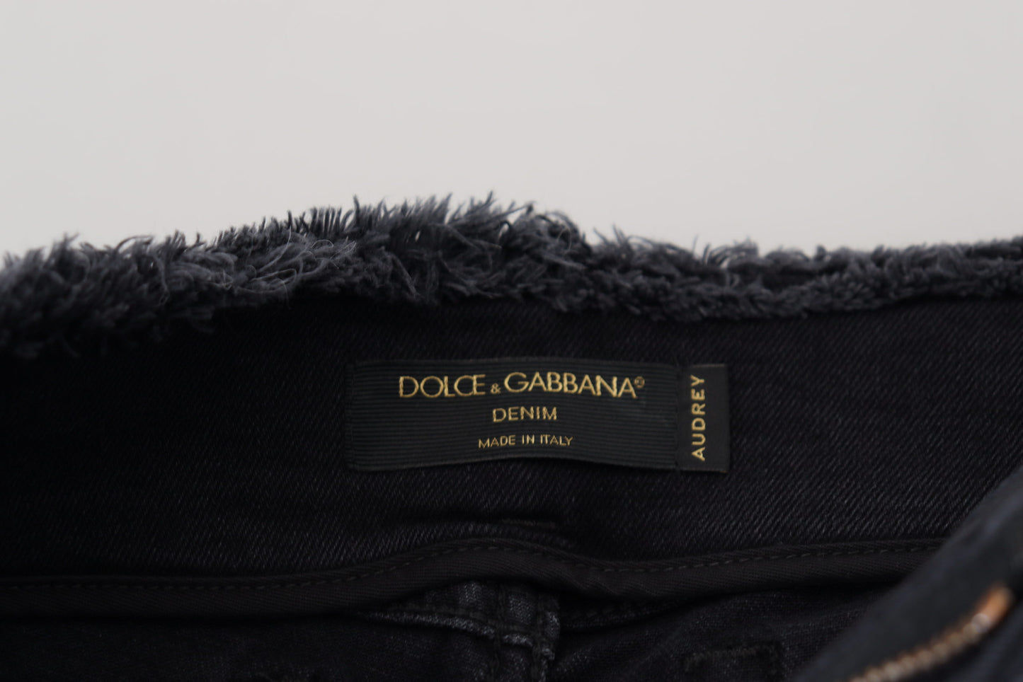 Dolce &amp; Gabbana Smooth Black Denim Pants - Italian Couture