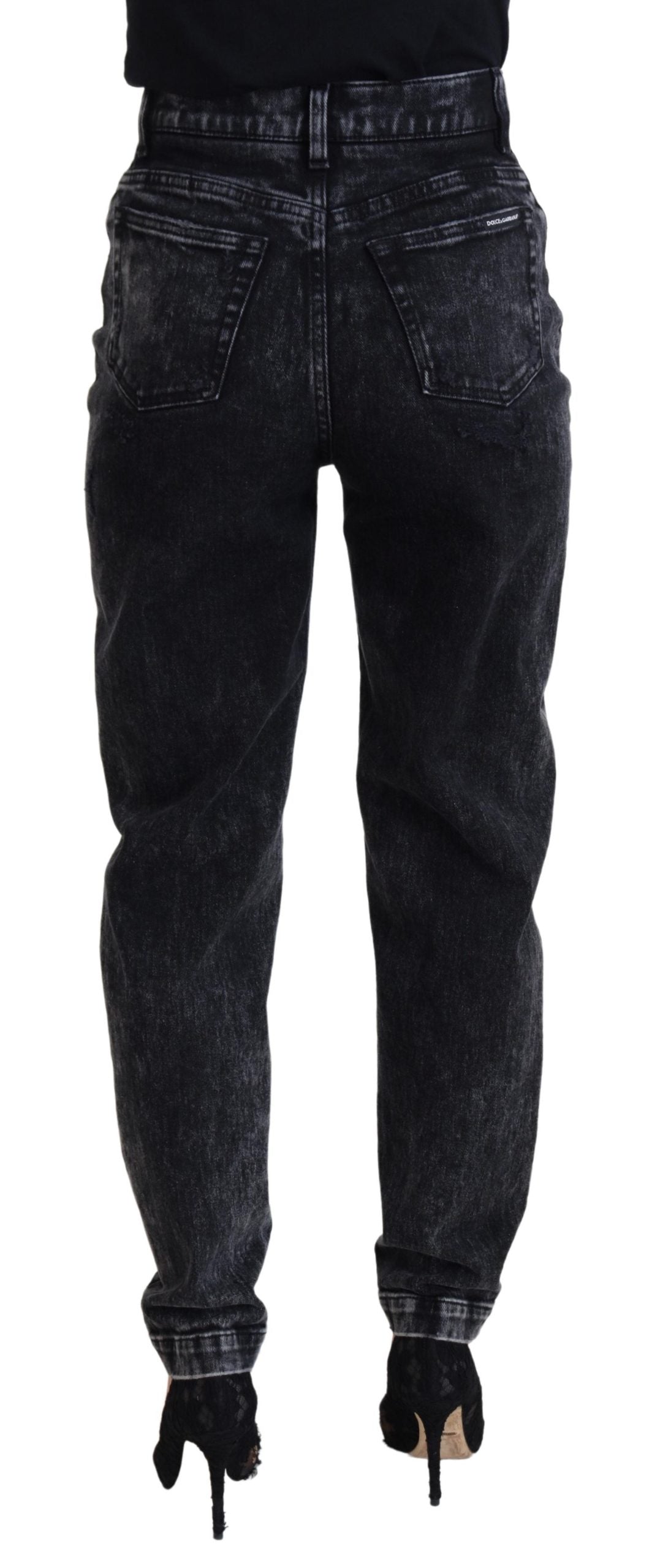 Dolce & Gabbana Elegante schwarze Denim-Hose