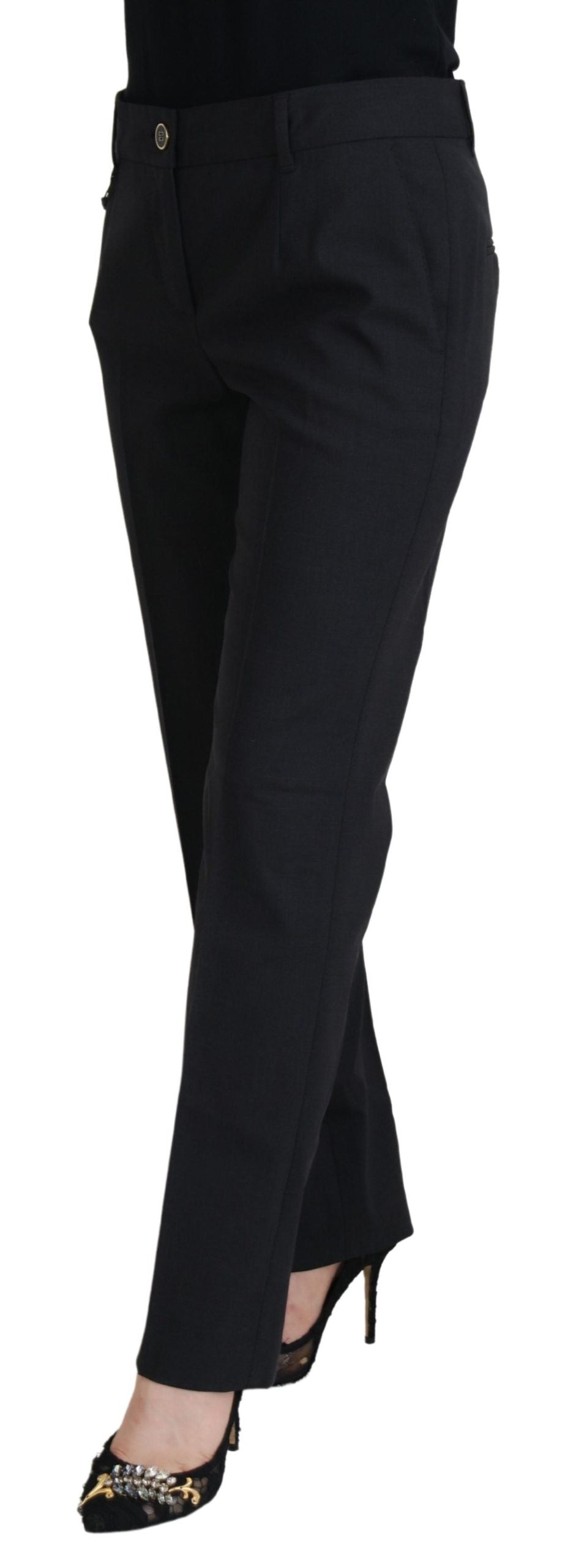 Dolce &amp; Gabbana Chic grey wool blend trousers for sophisticated style