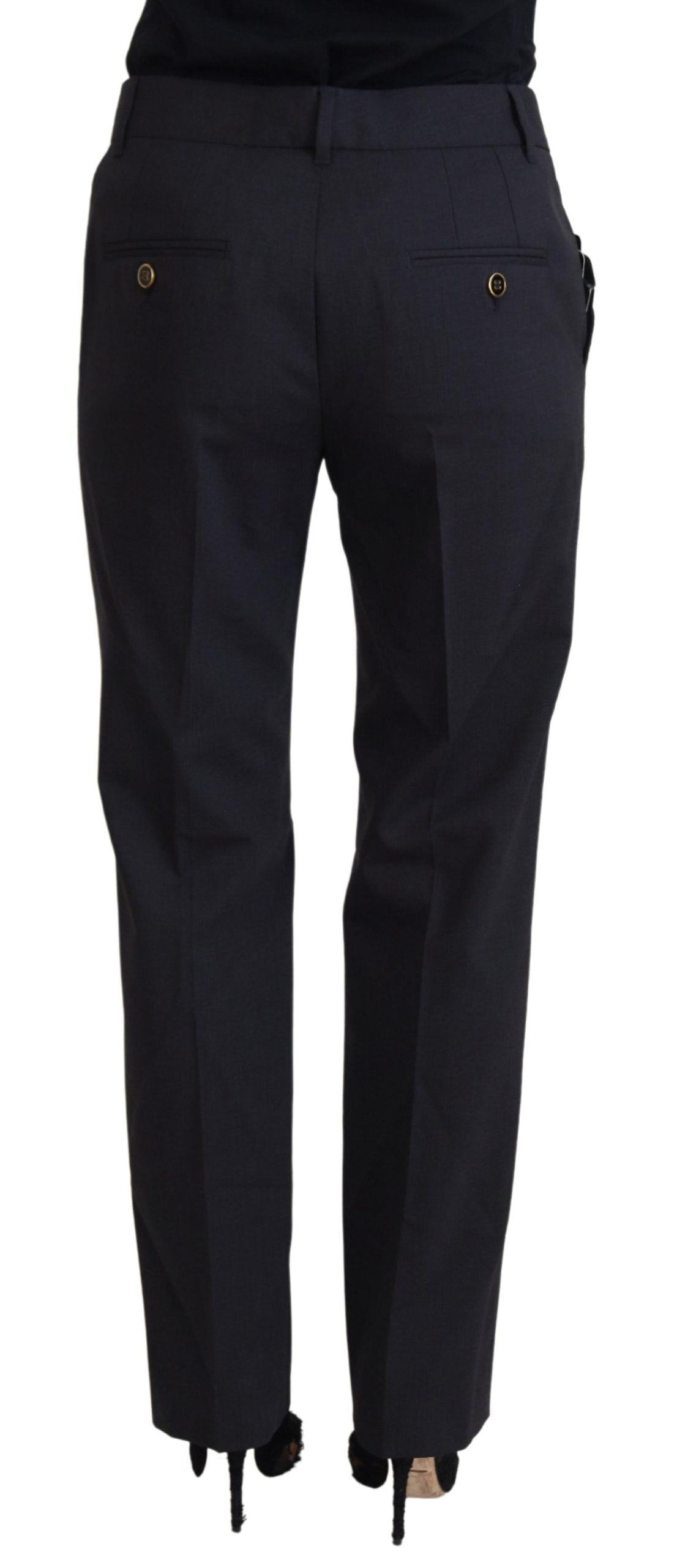 Dolce &amp; Gabbana Chic grey wool blend trousers for sophisticated style