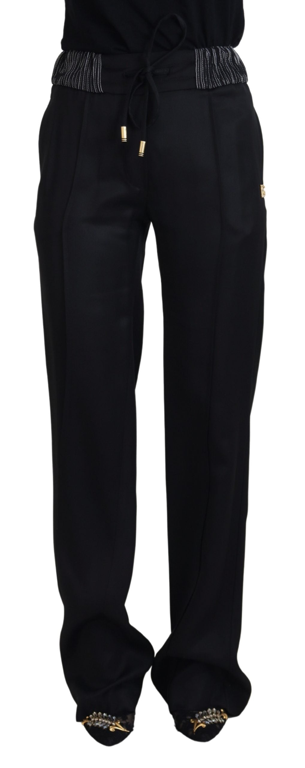 Dolce &amp; Gabbana Elegant black cotton pants