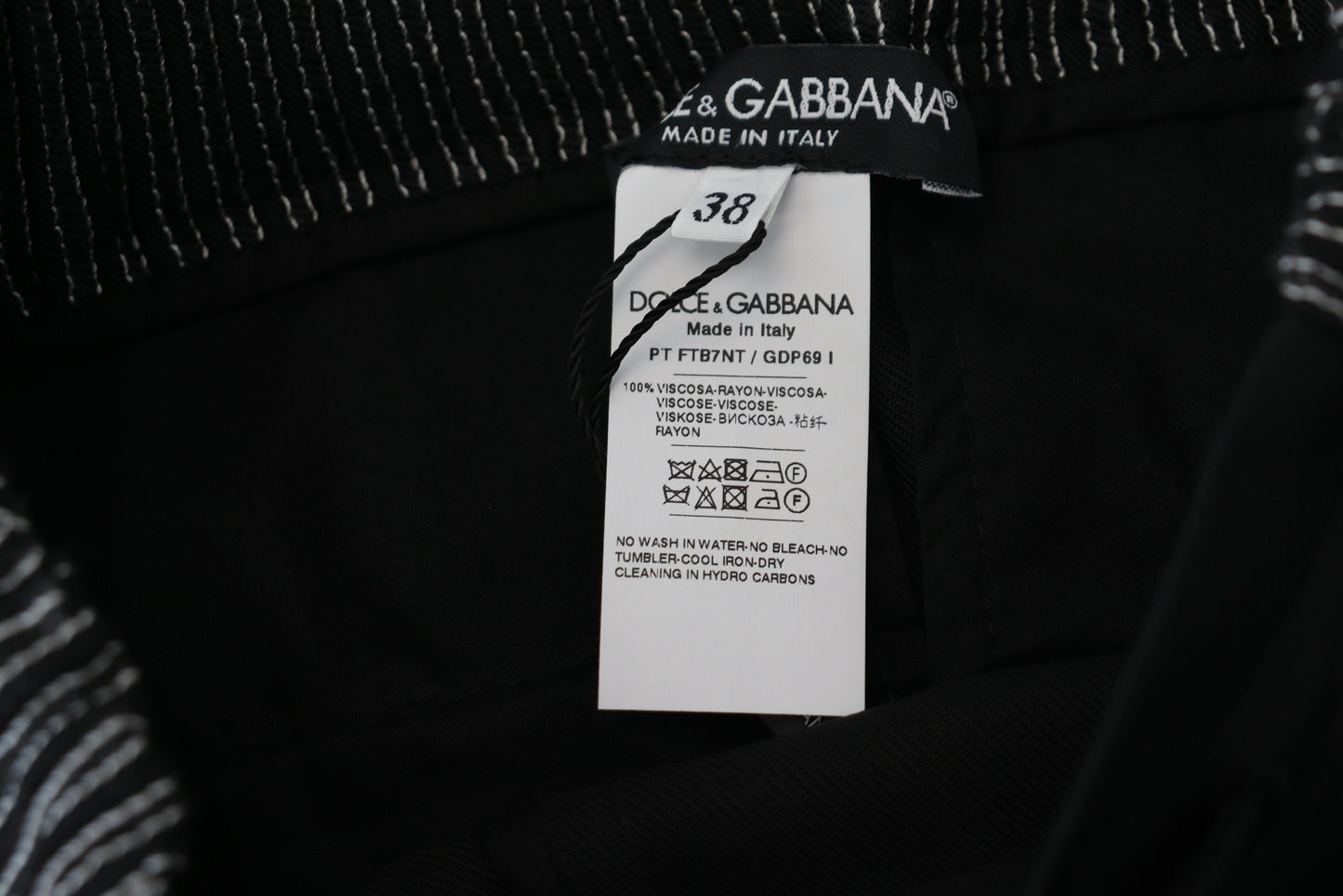 Dolce &amp; Gabbana Elegant black cotton pants