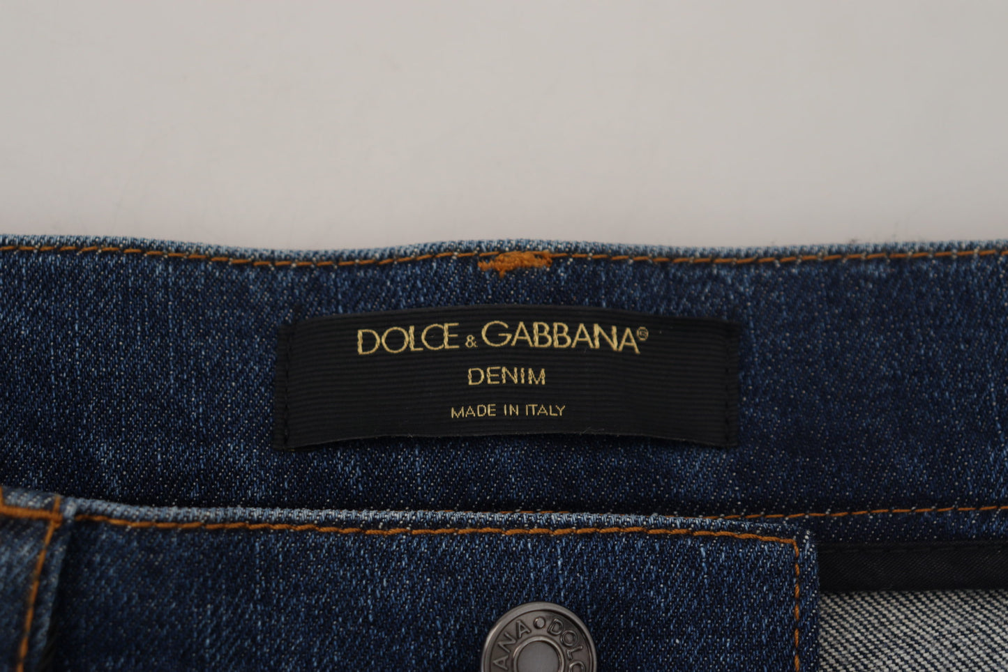 Dolce &amp; Gabbana Elegant floral lace denim