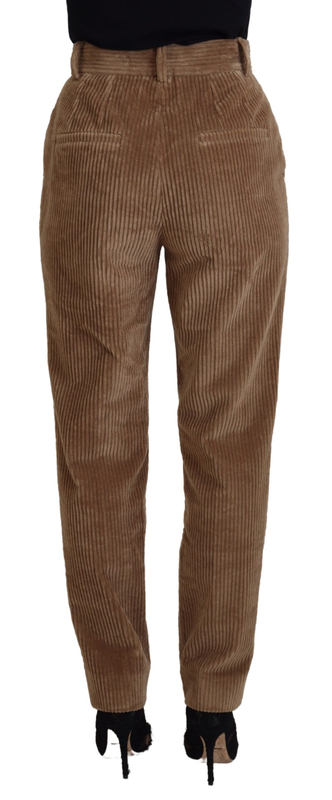 Dolce &amp; Gabbana Elegant brown corduroy trousers for sophisticated style