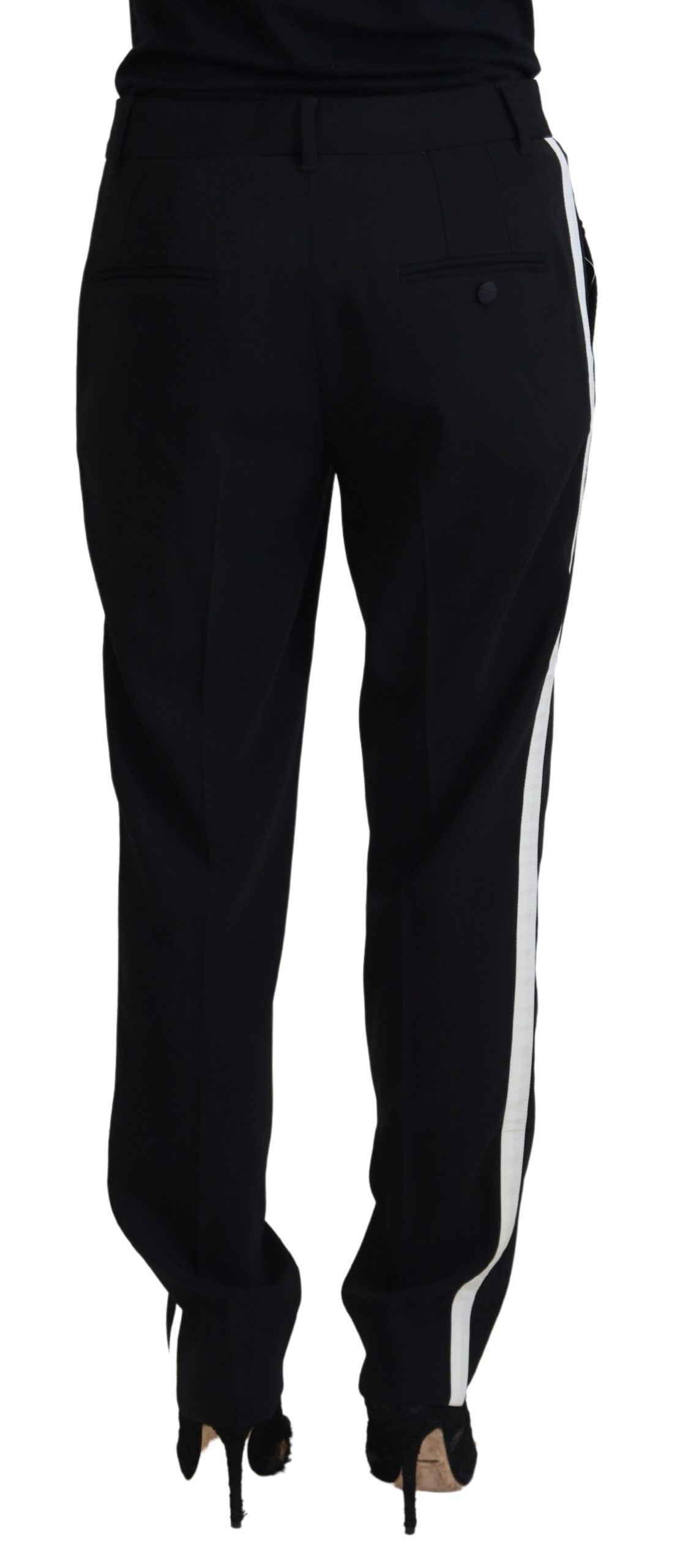 Dolce &amp; Gabbana Elegant black trousers made of a wool-silk blend