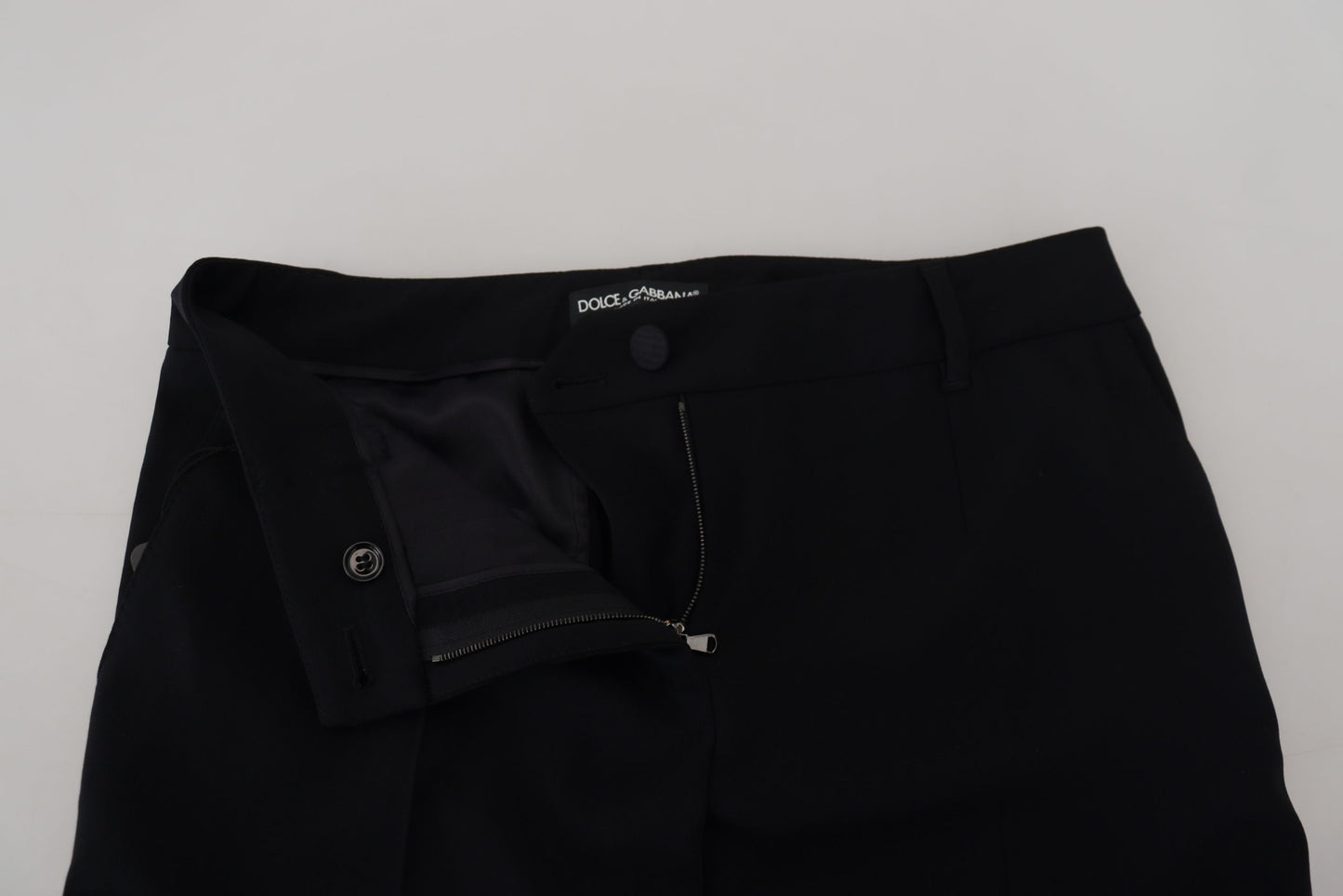 Dolce &amp; Gabbana Elegant black trousers made of a wool-silk blend