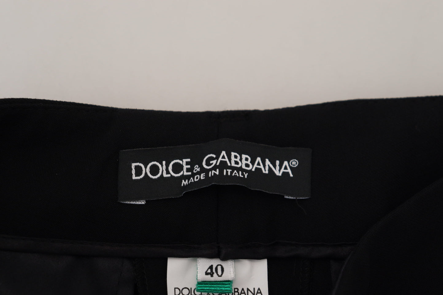 Dolce &amp; Gabbana Elegant black trousers made of a wool-silk blend