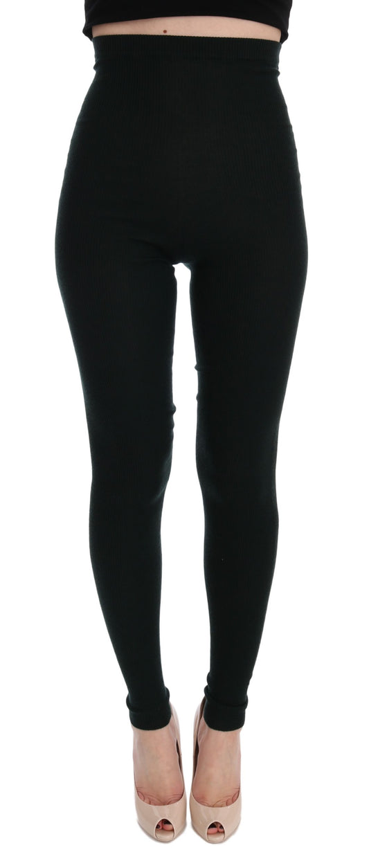 Dolce &amp; Gabbana Elegant jegging pants made of cashmere in rich green