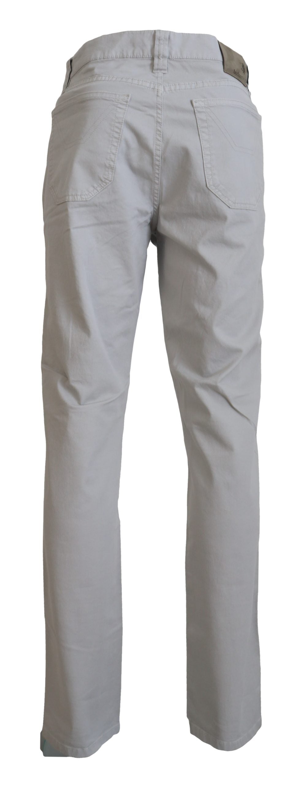 Jeckerson Elegant gray cotton blend trousers