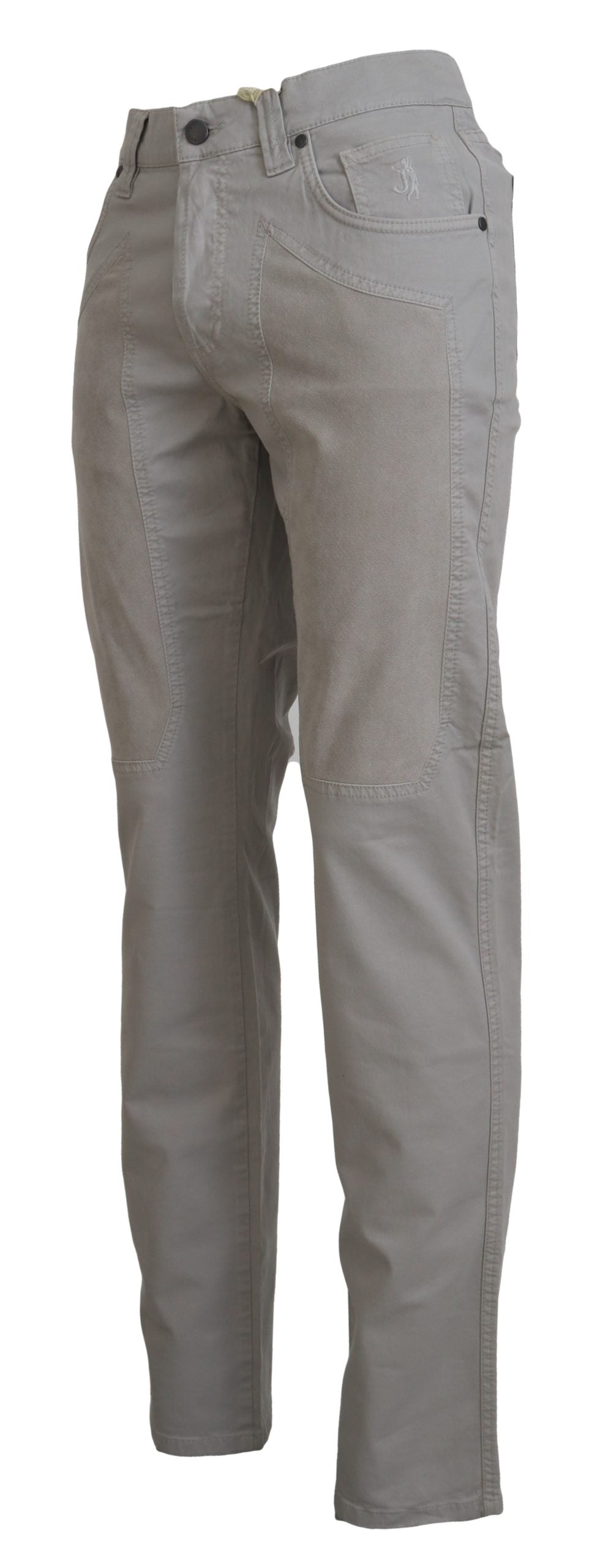 Jeckerson Elegant gray cotton blend trousers