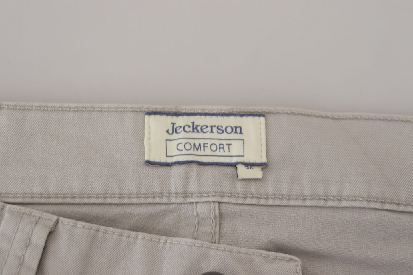 Jeckerson Elegant gray cotton blend trousers