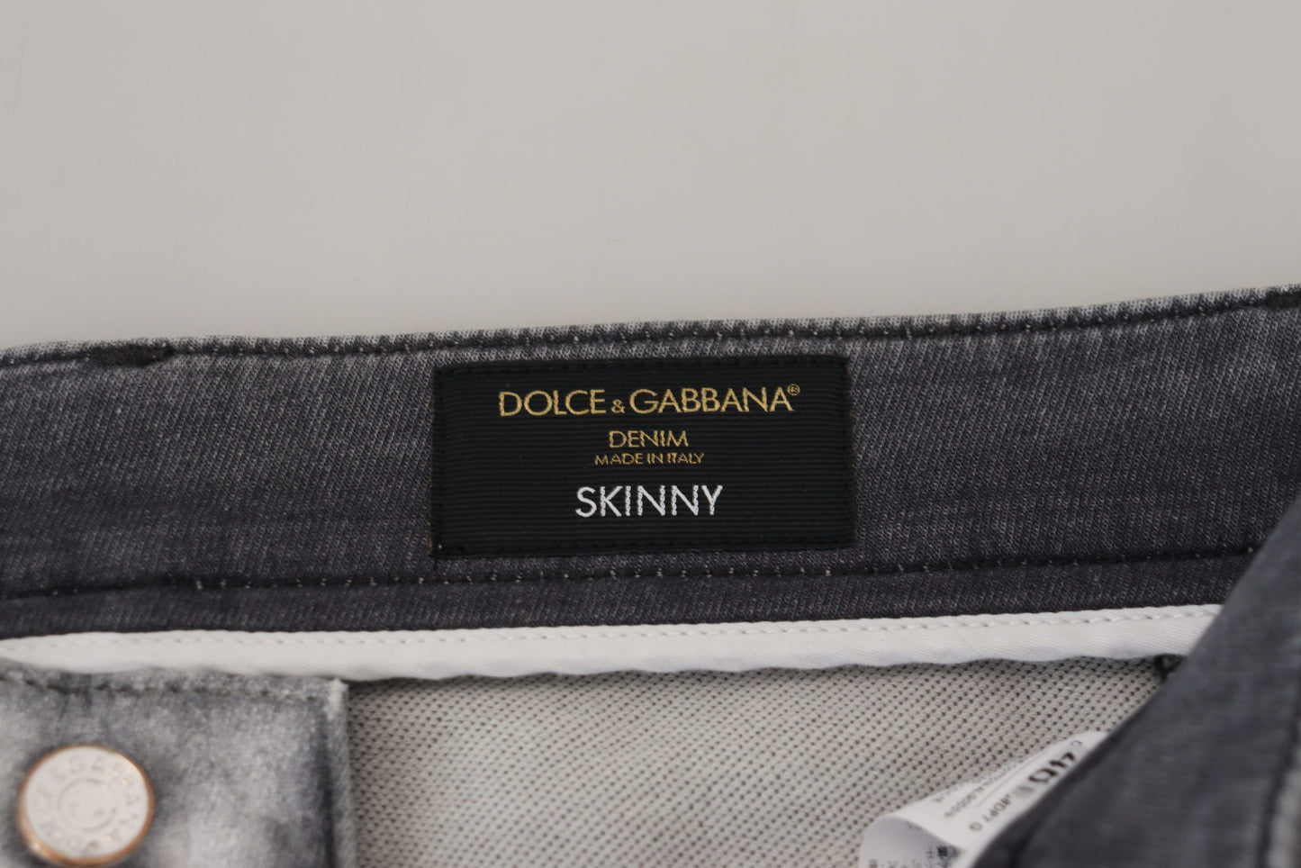 Dolce &amp; Gabbana Elegant grey trousers in washed cotton blend