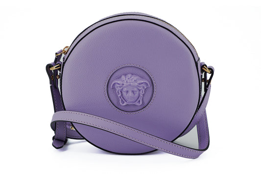 Versace Elegant violetti pyöreä olkalaukku