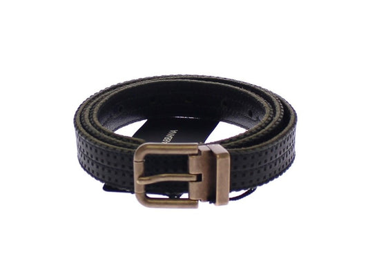 Dolce &amp; Gabbana Elegant blue men's belt made of leather and cotton blend