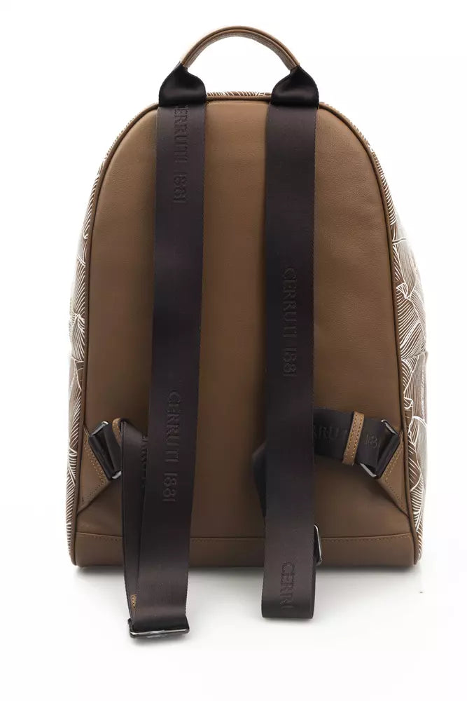 Cerruti 1881 Brown Leather Backpack for Men