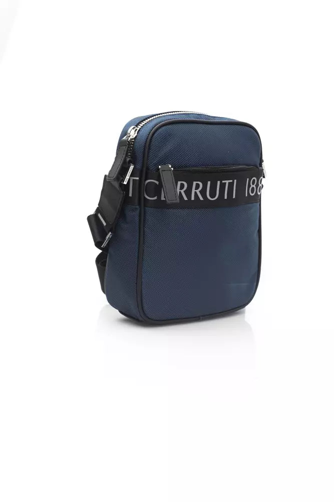 Cerruti 1881 Blau Nylon Männer Messenger Bag