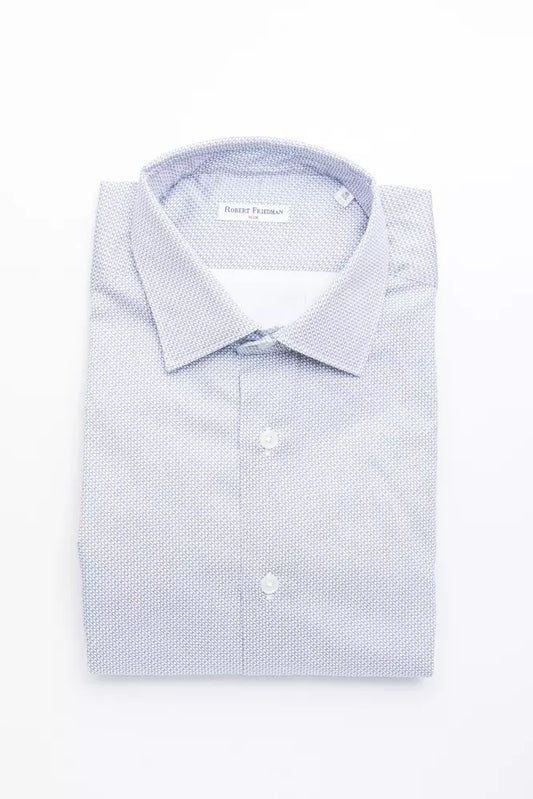 Robert Friedman Light Blue Cotton Shirt for Men