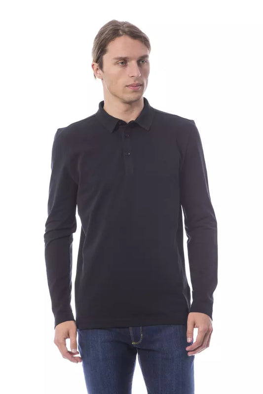 Verri Schwarzes Baumwoll-Poloshirt für Männer