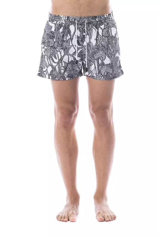 Roberto Cavalli Sport Schwarze Polyester-Badehose für Männer