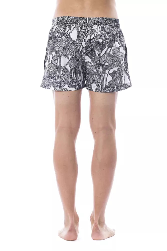 Roberto Cavalli Sport Schwarze Polyester-Badehose für Männer