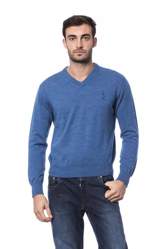 Billionaire Italian Couture crew neck sweater in embroidered merino wool