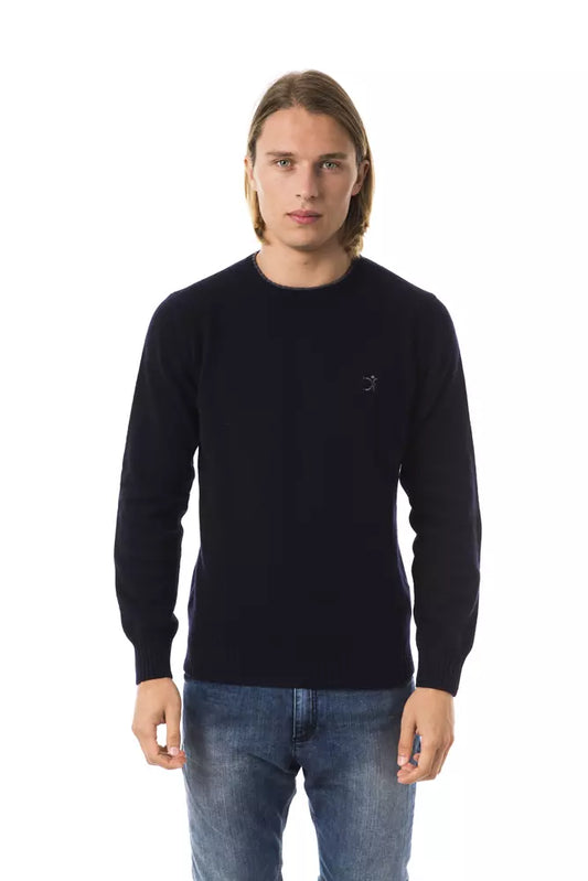 Uominitaliani Blauer Pullover aus Wolle für Männer