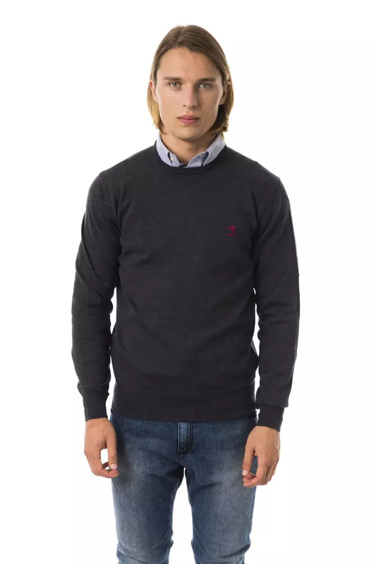 Uominitaliani Grauer Pullover aus Merinowolle für Männer