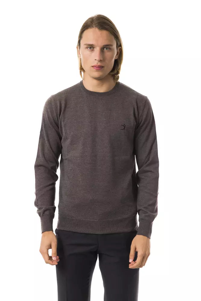 Uominitaliani Grauer Pullover aus Merinowolle für Männer