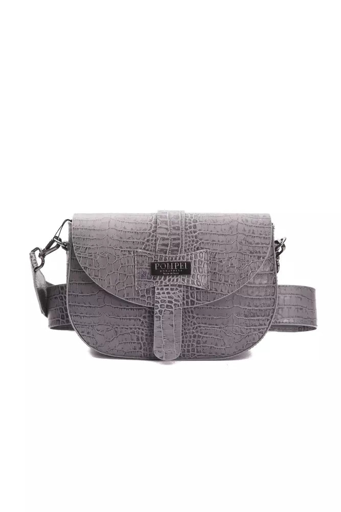 Pompei Donatella Graue Leder Frauen Crossbody