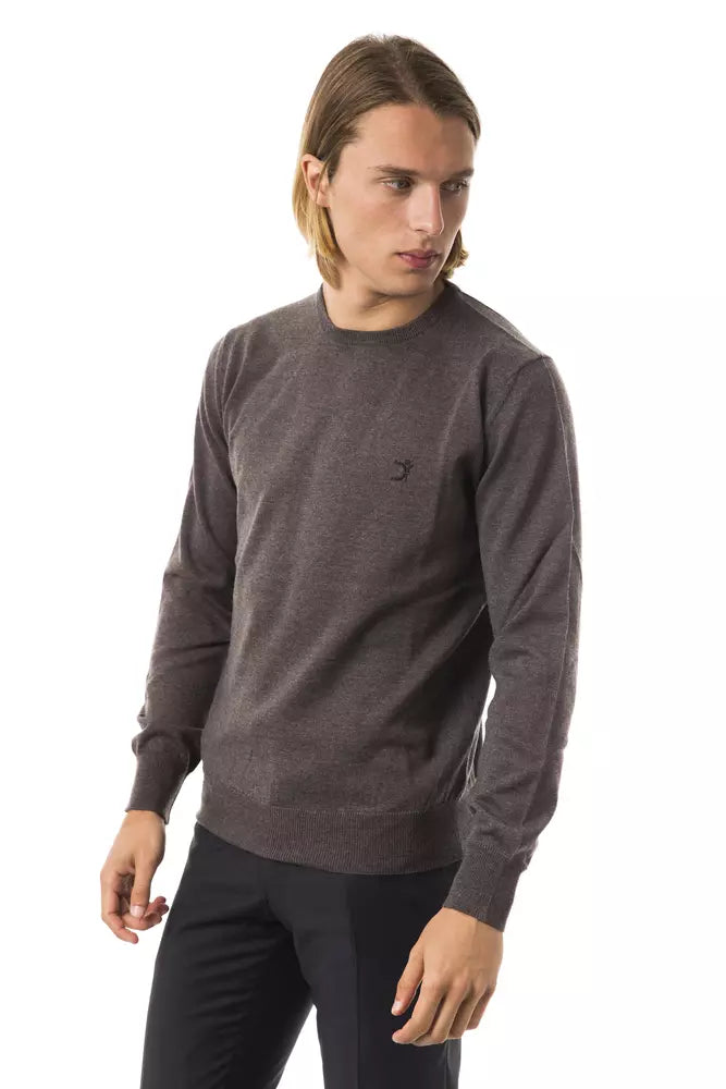 Uominitaliani Grauer Pullover aus Merinowolle für Männer