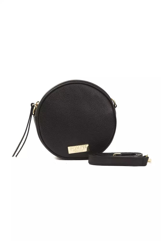 Pompei Donatella Schwarzes Leder Frauen Crossbody