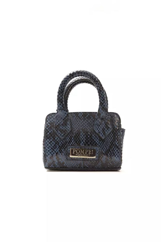 Pompei Donatella Blau Leder Frauen Tote