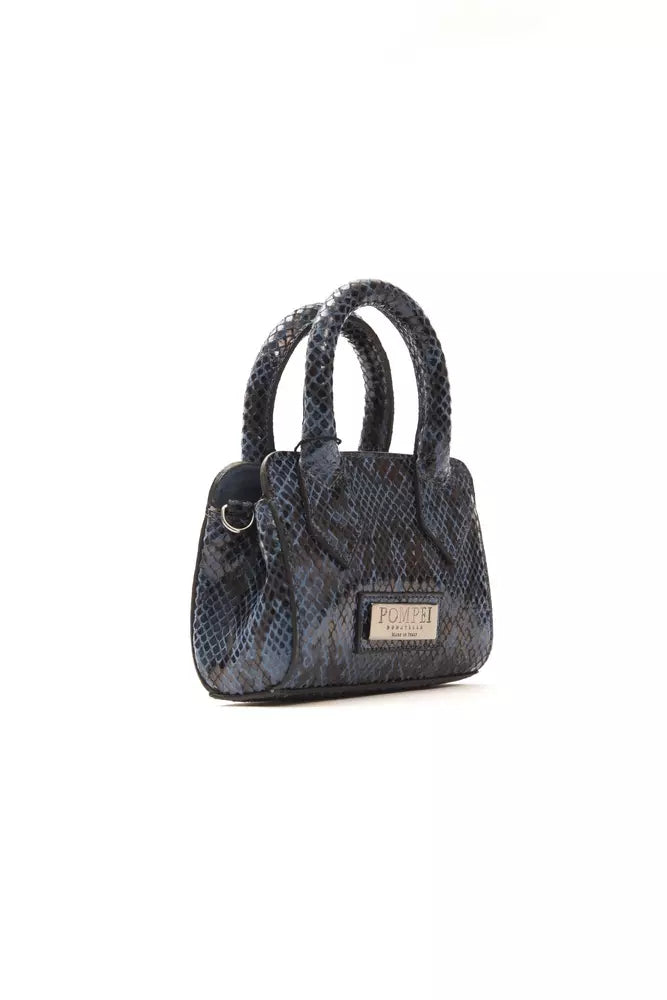 Pompei Donatella Blau Leder Frauen Tote