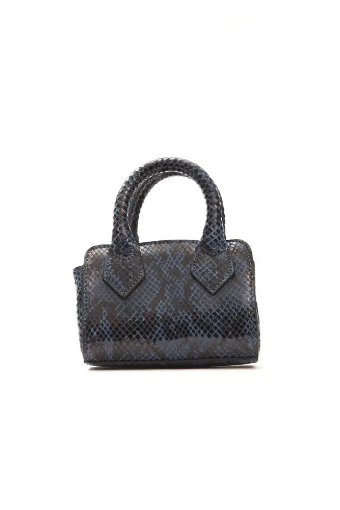 Pompei Donatella Blau Leder Frauen Tote