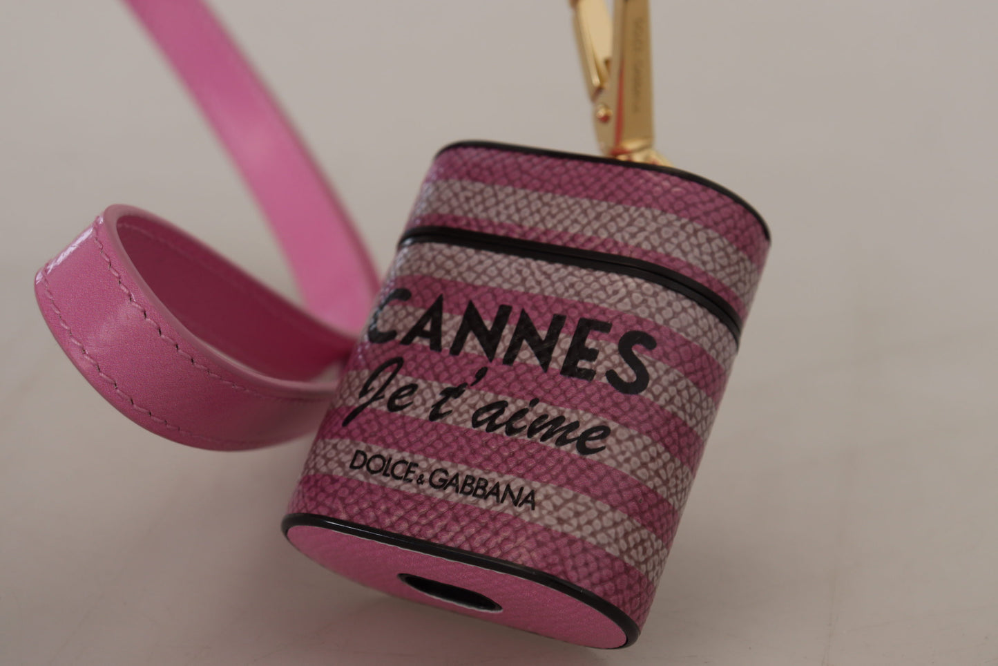 Dolce &amp; Gabbana Chic Leather AirPods Case in Pink