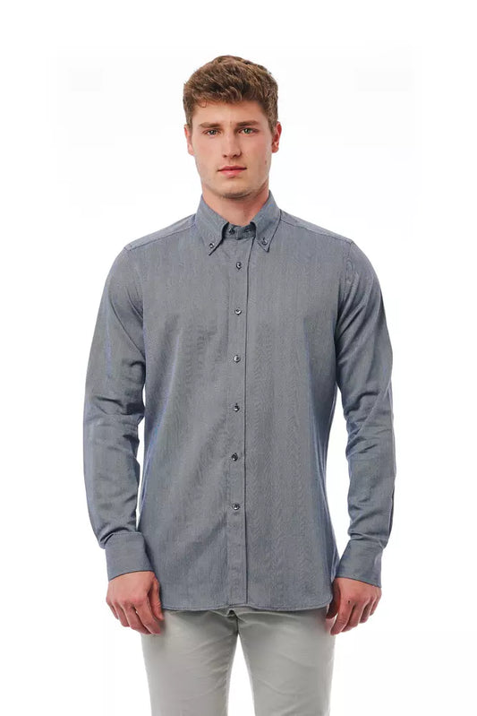 Bagutta Blue Cotton Shirt for Men