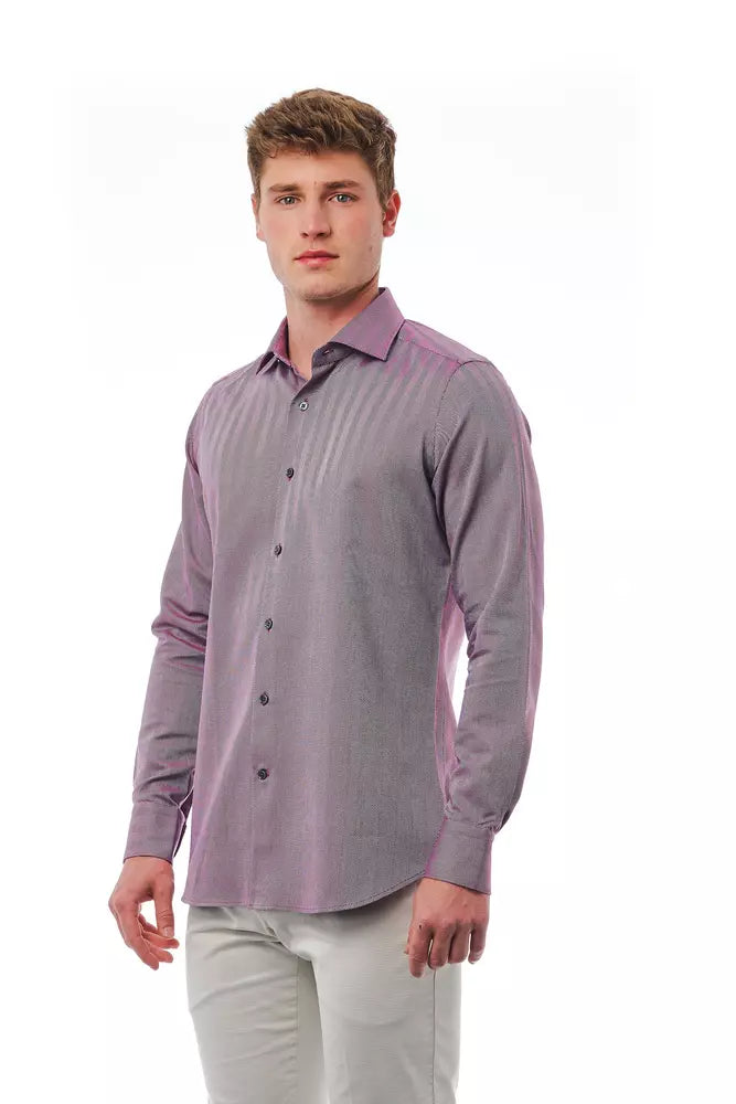 Bagutta Burgundy Cotton Shirt for Men