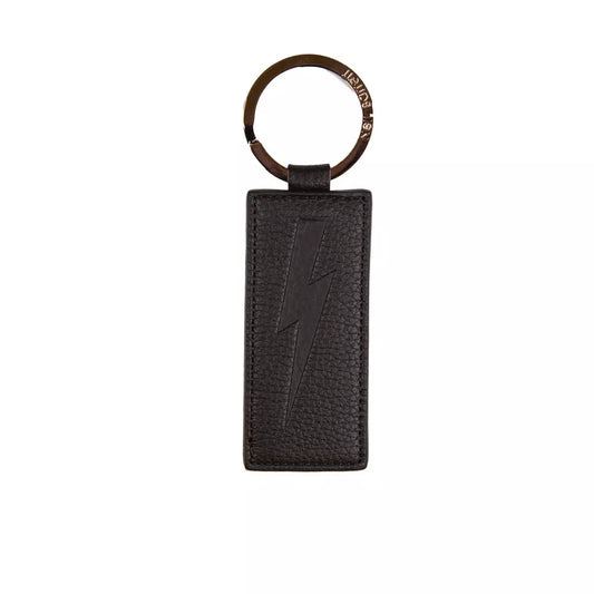 Neil Barrett Black Leather Men's Keychain