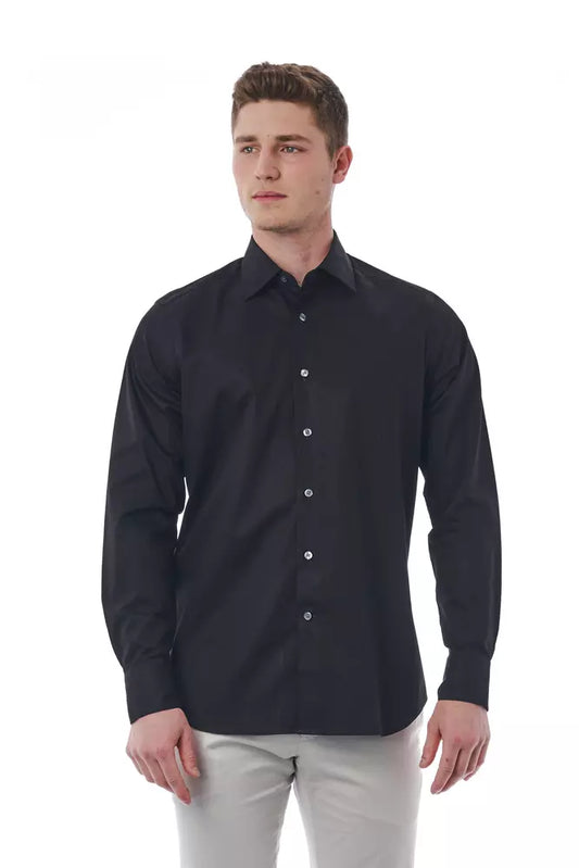 Bagutta Black Cotton Shirt for Men