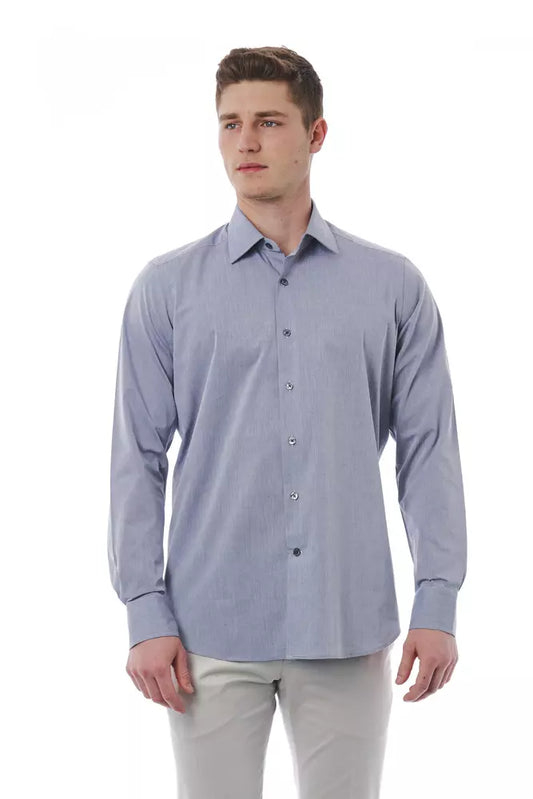 Bagutta Gray Cotton Shirt for Men