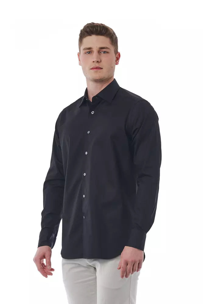 Bagutta Black Cotton Shirt for Men